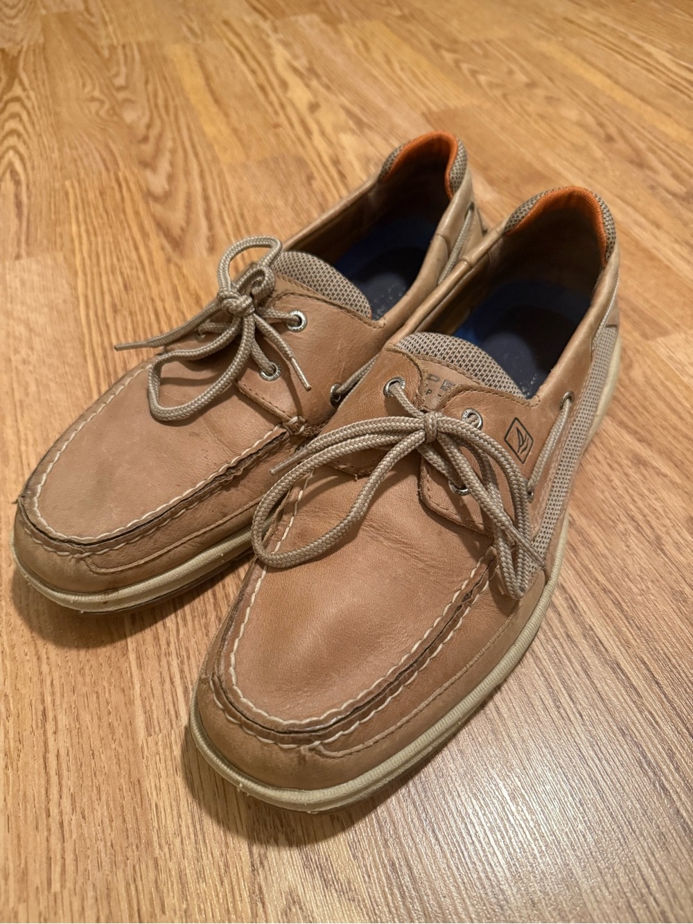 Sperry Brown Leather Moc Toe Boat Shoes